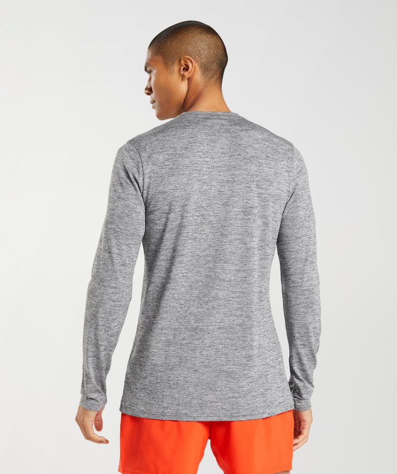 Koszulki Gymshark Arrival Long Sleeve Męskie Szare | PL 541HOS